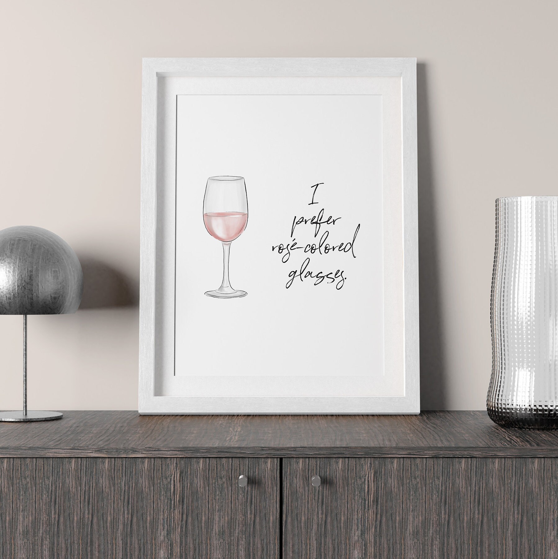 Rosé Wine Lover Quote Printable, Instant Download, Galentine's Day Best