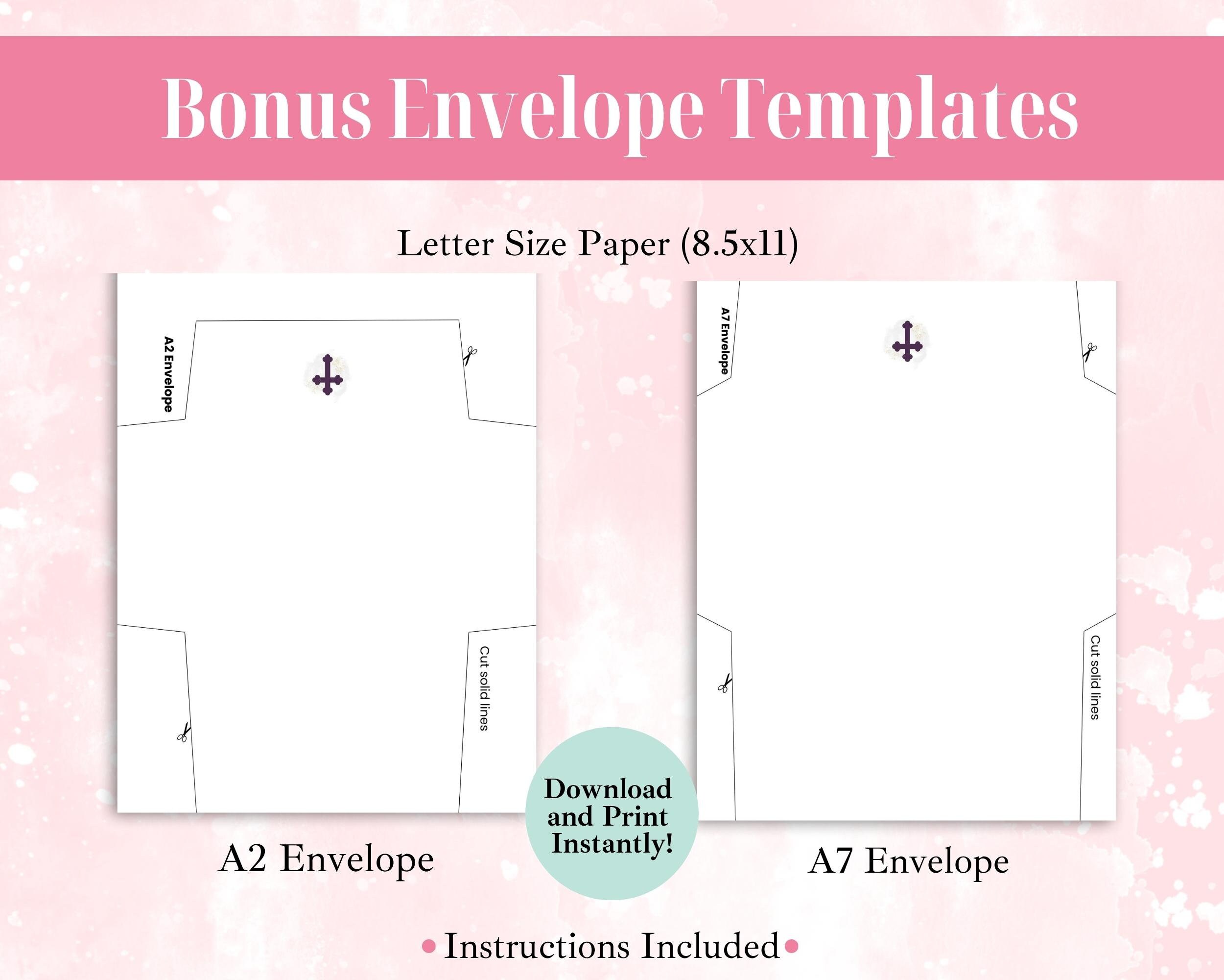 Printable Confirmation Greeting Card With Envelope INSTANT DOWNLOAD PDF ...