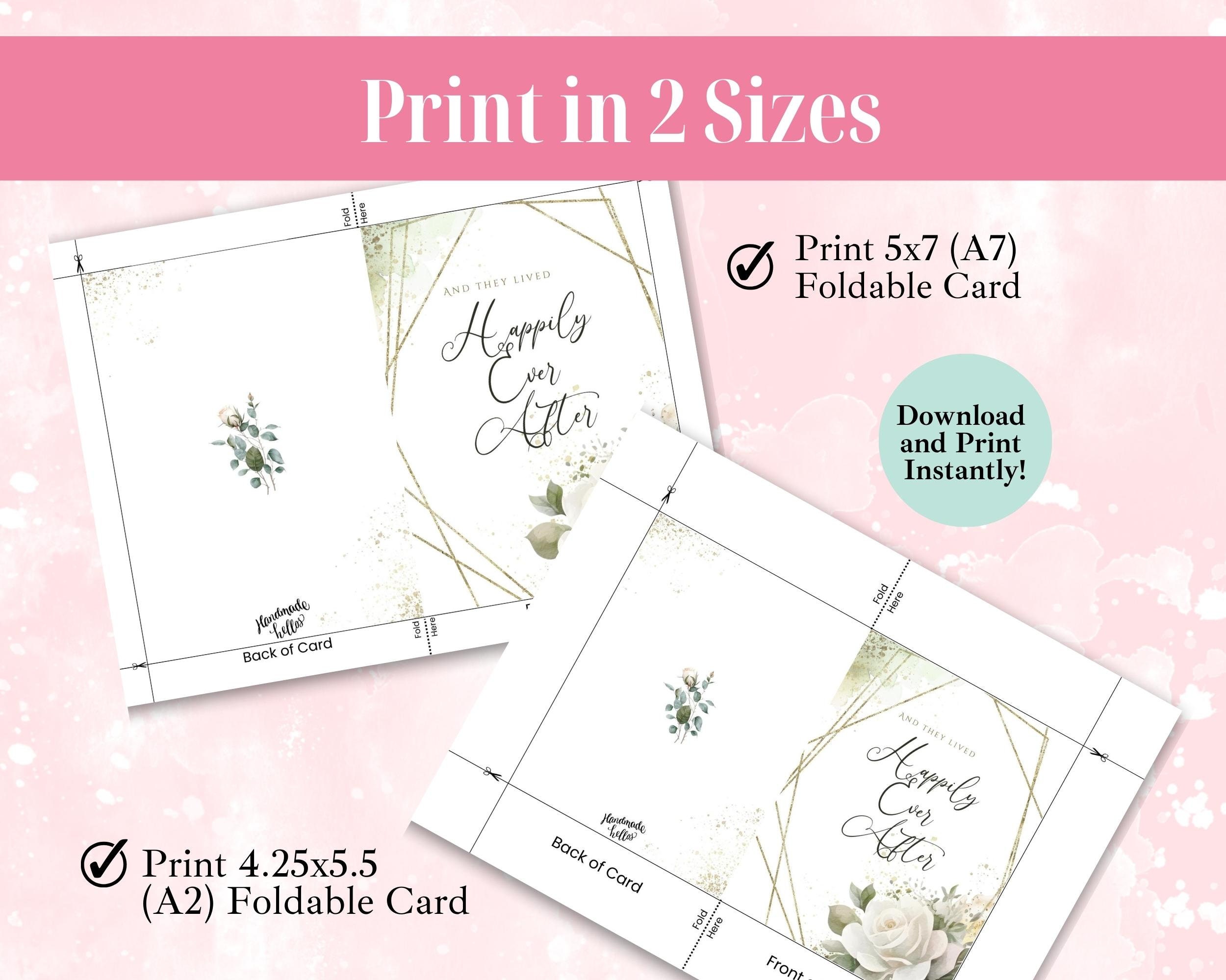 Congratulations Wedding Printable Greeting Card and Envelope INSTANT ...