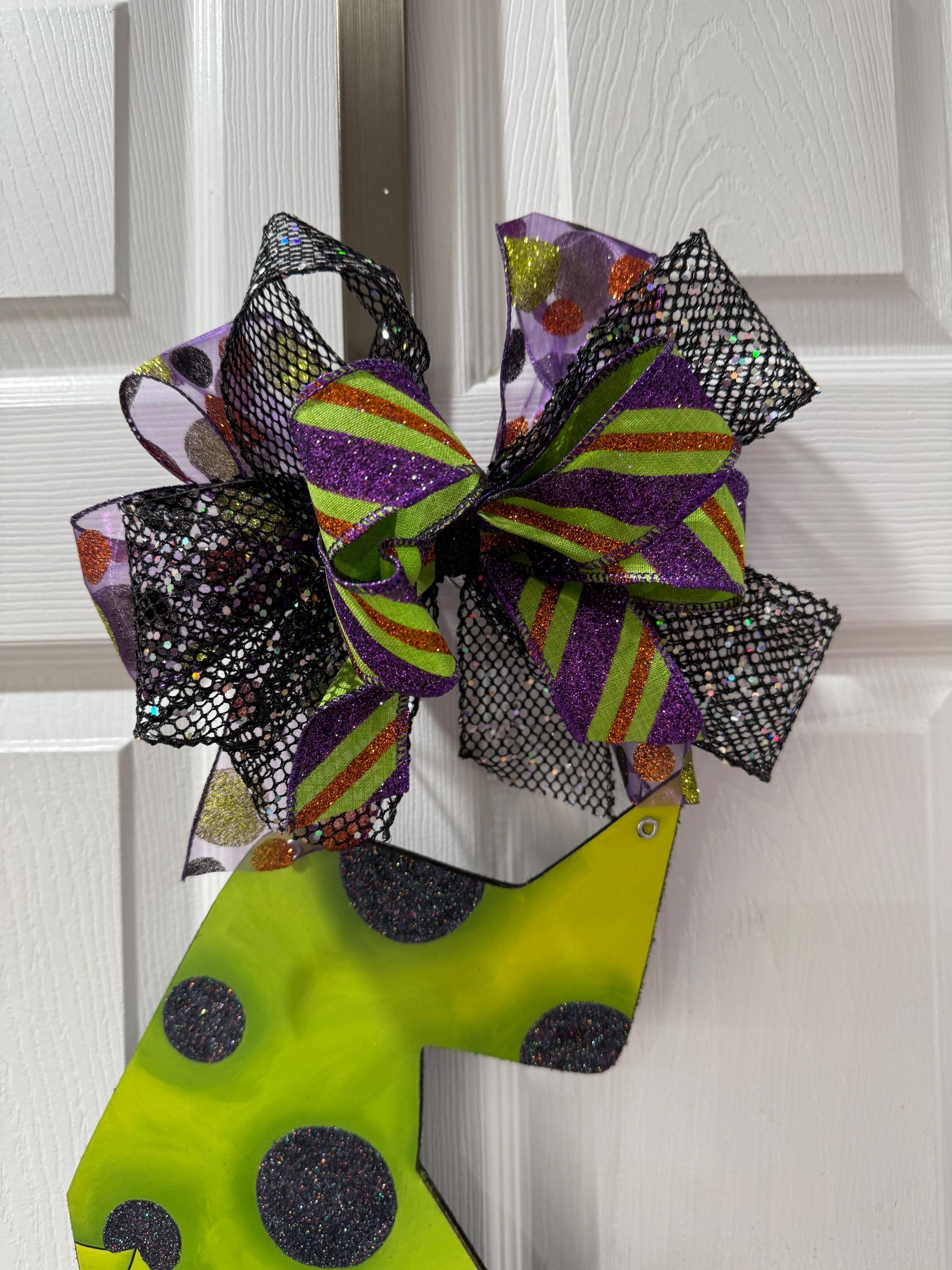 Witch Hat Door Hanger, Fall Door Hanger, Halloween Door Hanger Wreath ...