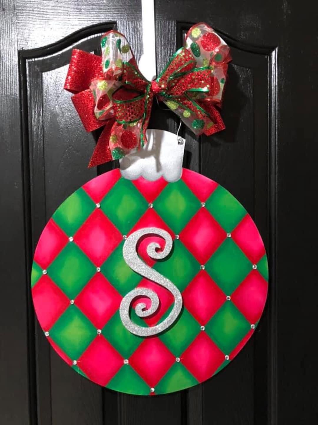 Wooden Christmas Ornament Door Hanger 