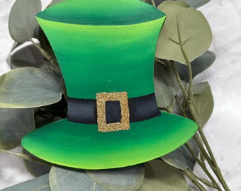 St. Patrick’s Day Hat Hand Painted Ornament St. Patricks Day Hostess Gift Leprechaun Hat St. Patty's Day Party Favor Hostess Gift
