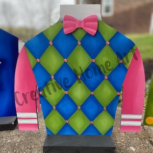 Jockey Silk Centerpiece Kentucky Derby Decoration KY Table Decoration Kentucky Derby Centerpiece Derby Party Decoration Jockey Silk Decor