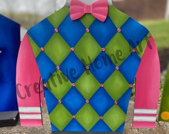 Jockey Silk Centerpiece Kentucky Derby Decoration KY Table Decoration Kentucky Derby Centerpiece Derby Party Decoration Jockey Silk Decor