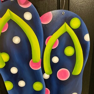 Flip Flop Summer Door Hanger Flip Flop Summer Wreath Hand Painted ...