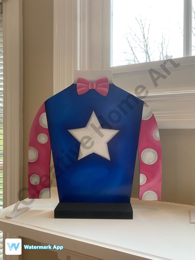 Centro de mesa Jockey Silk Decoración del Derby de Kentucky Decoración de mesa KY Centro de mesa del Derby de Kentucky Decoración para fiestas del Derby Decoración Jockey Silk imagen 4