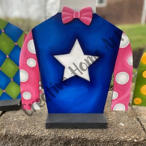 Centro de mesa Jockey Silk Decoración del Derby de Kentucky Decoración de mesa KY Centro de mesa del Derby de Kentucky Decoración para fiestas del Derby Decoración Jockey Silk imagen 1
