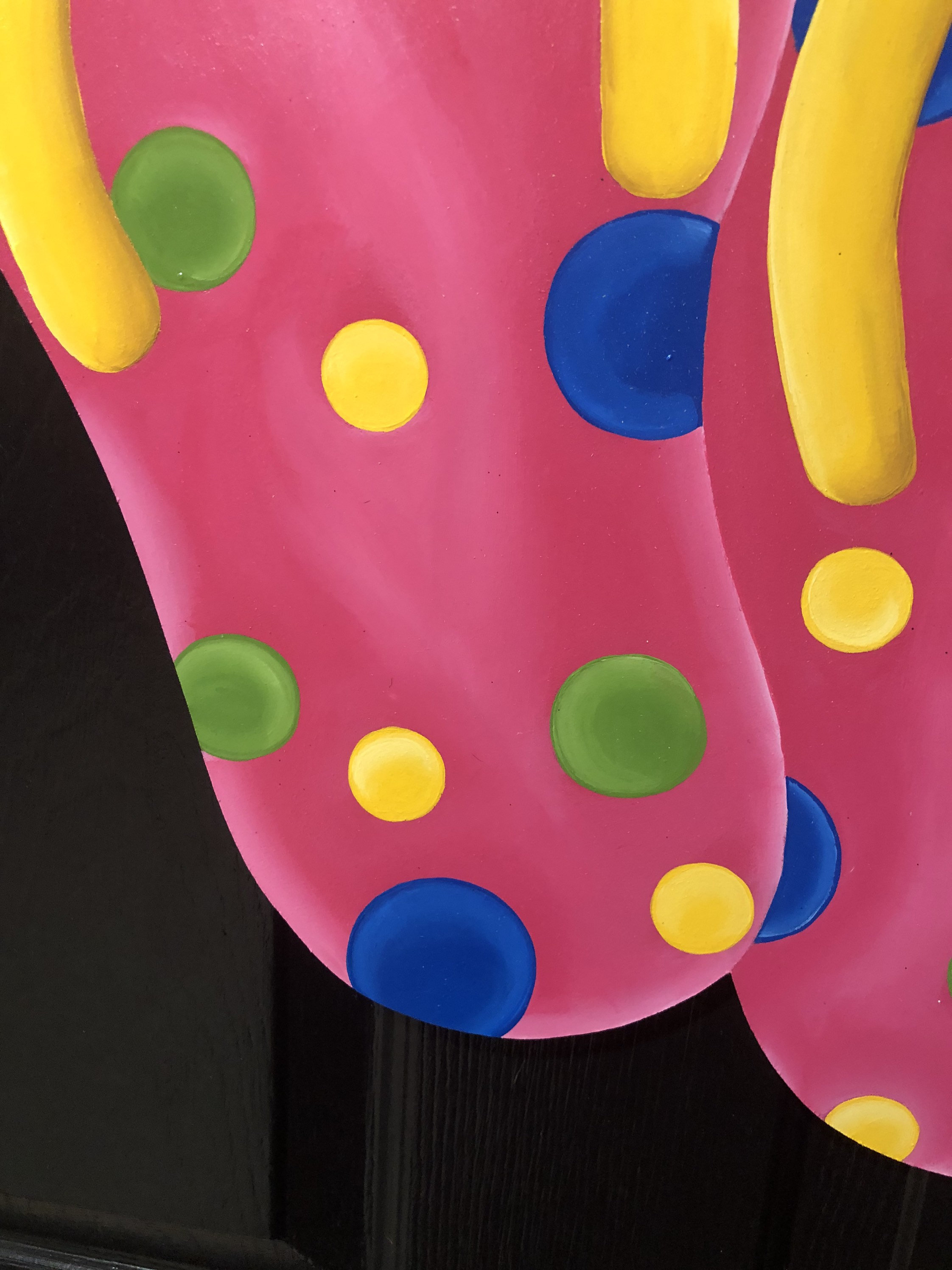 Flip Flops Hand Painted Wooden Door Hanger - Pink With Multi-color ...