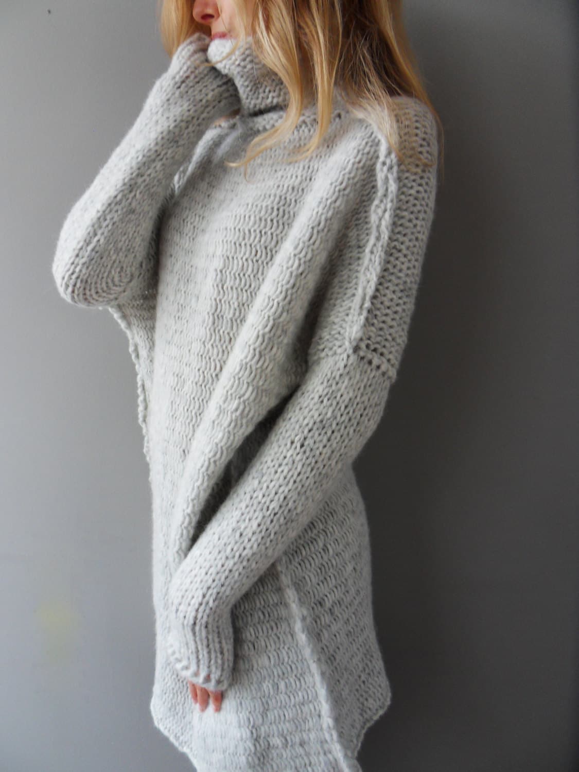 OHGA DOCKING FRILL KNIT グレー OHGA DOCKING FRILL KNIT グレー