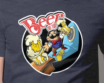Tapper Arcade T-Shirt | Beer On Tap | Arcade Shirt, Video Game, Or Beer T-Shirt | Tapper Arcade Bartender Slinging Beer | Epic Game Wear