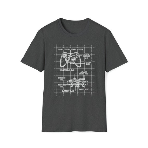 Blueprint Xbox 360 T-shirt | Xbox 360 Controller Artist Concept