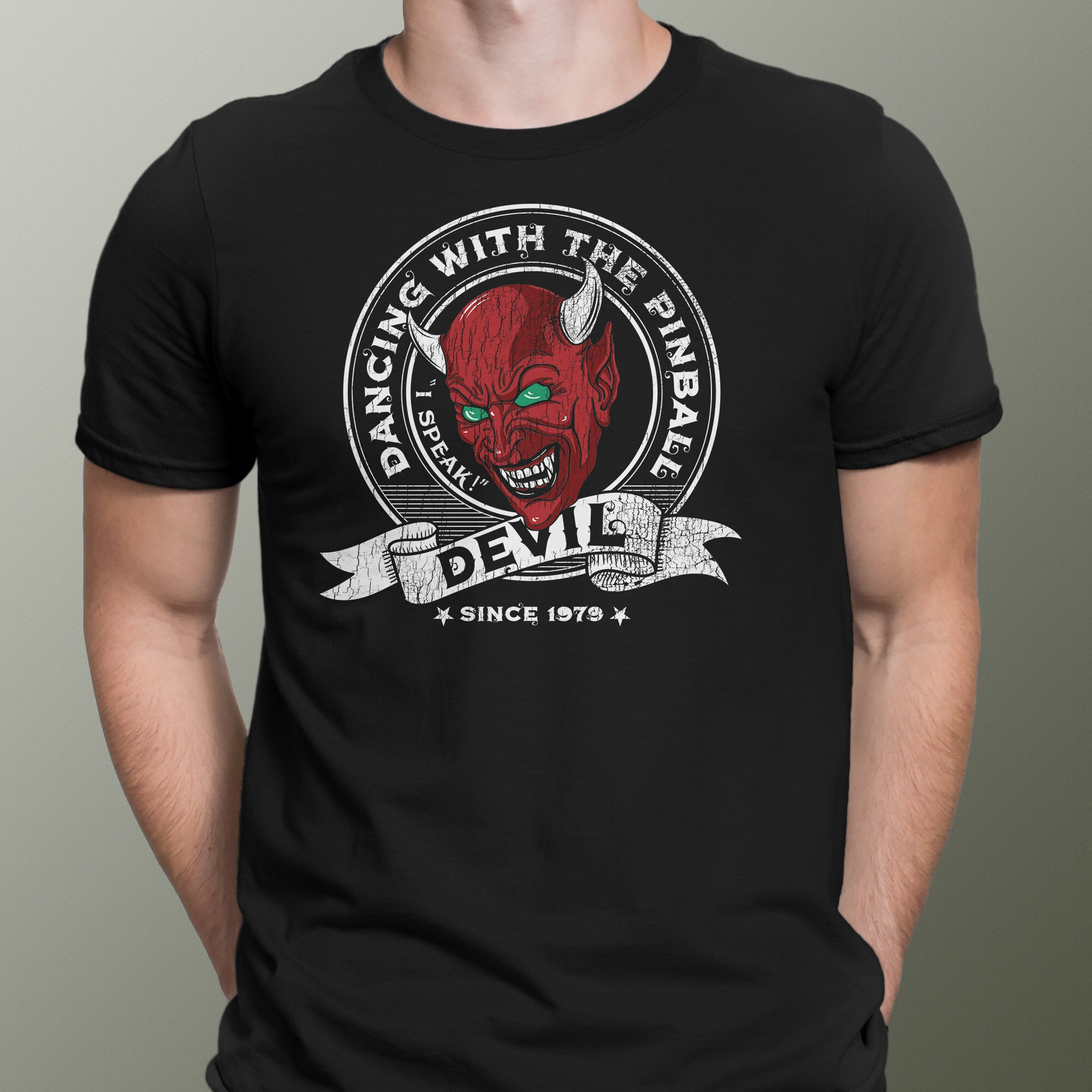 Dancing With the Devil Pinball Shirt | Vintage, Retro Looking Pinball T ...