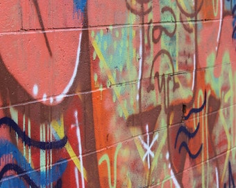 Detroit Graffiti, 16x16 Canvas