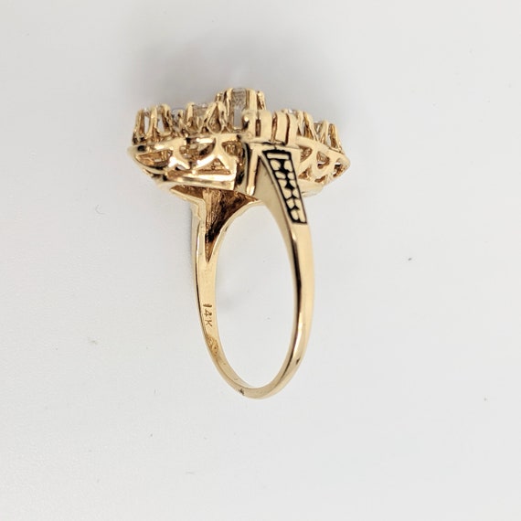 Victorian Gold Diamond and Black Enamel Statement… - image 6