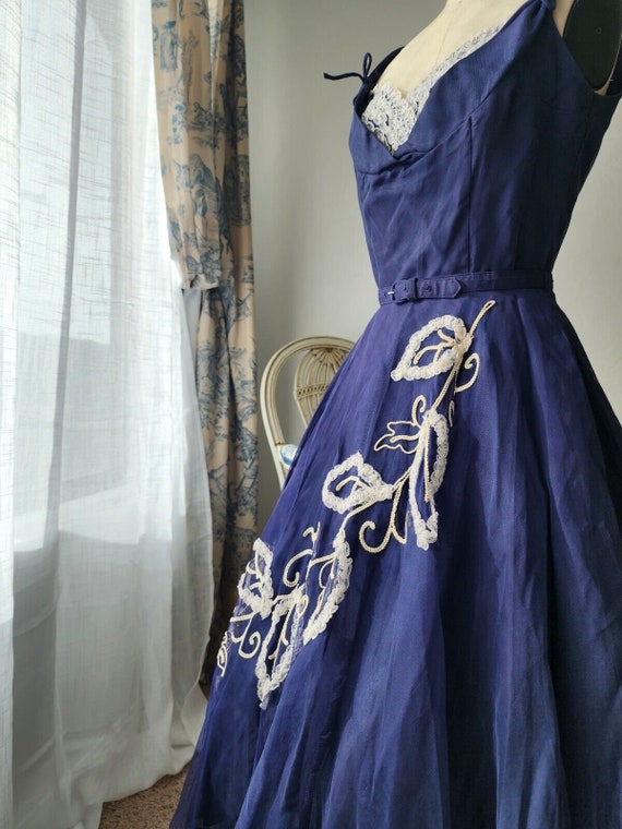 1950s Navy Dress