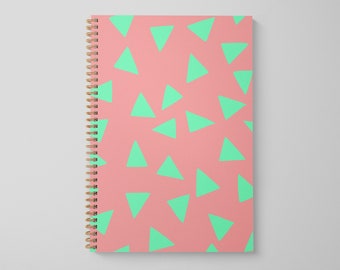 Fun 80s Inspired Notebook | Spiral Bound Notebook | Journal Notebook | Writing Journal | Diary Gift | Kids Journal