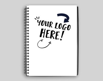 Custom Logo Notebook // Custom Notebook // Spiral Notebook // Logo Notebook // Logo Journal // Custom Journal // Your Logo Here Notebook