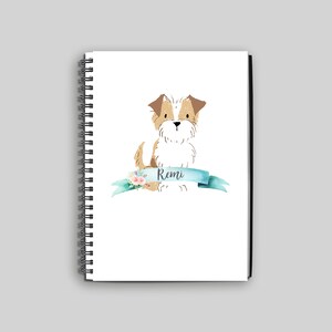 Terrier Notebook // Personalized Terrier Notebook // Dog Notebook // Custom Name Dog Notebook // Custom Journal with Dog  // Dog Lover Gift