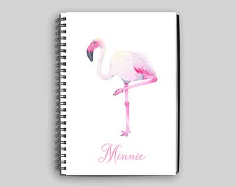 Flamingo Notebook // Personalized Flamingo Journal // Custom Flamingo Diary // Personalized Flamingo Gift