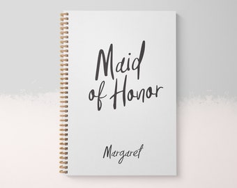 Maid of Honor Planner Notebook, Maid of Honor Proposal, Wedding Planning Notebook, Maid of Honor Proposal, Maid of Honor Gift, MOH Journal