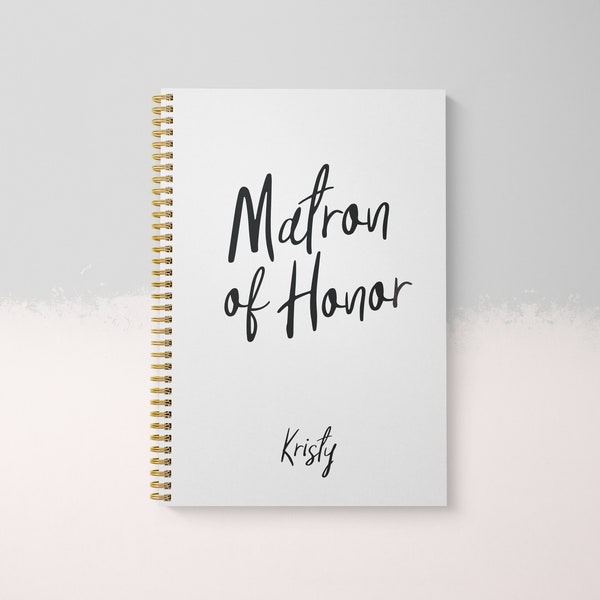 Matron of Honor Planner Notebook, Matron of Honor Proposal, Wedding Planning Notebook, Maid of Honor Proposal, Maid of Honor Gift, MOH Book