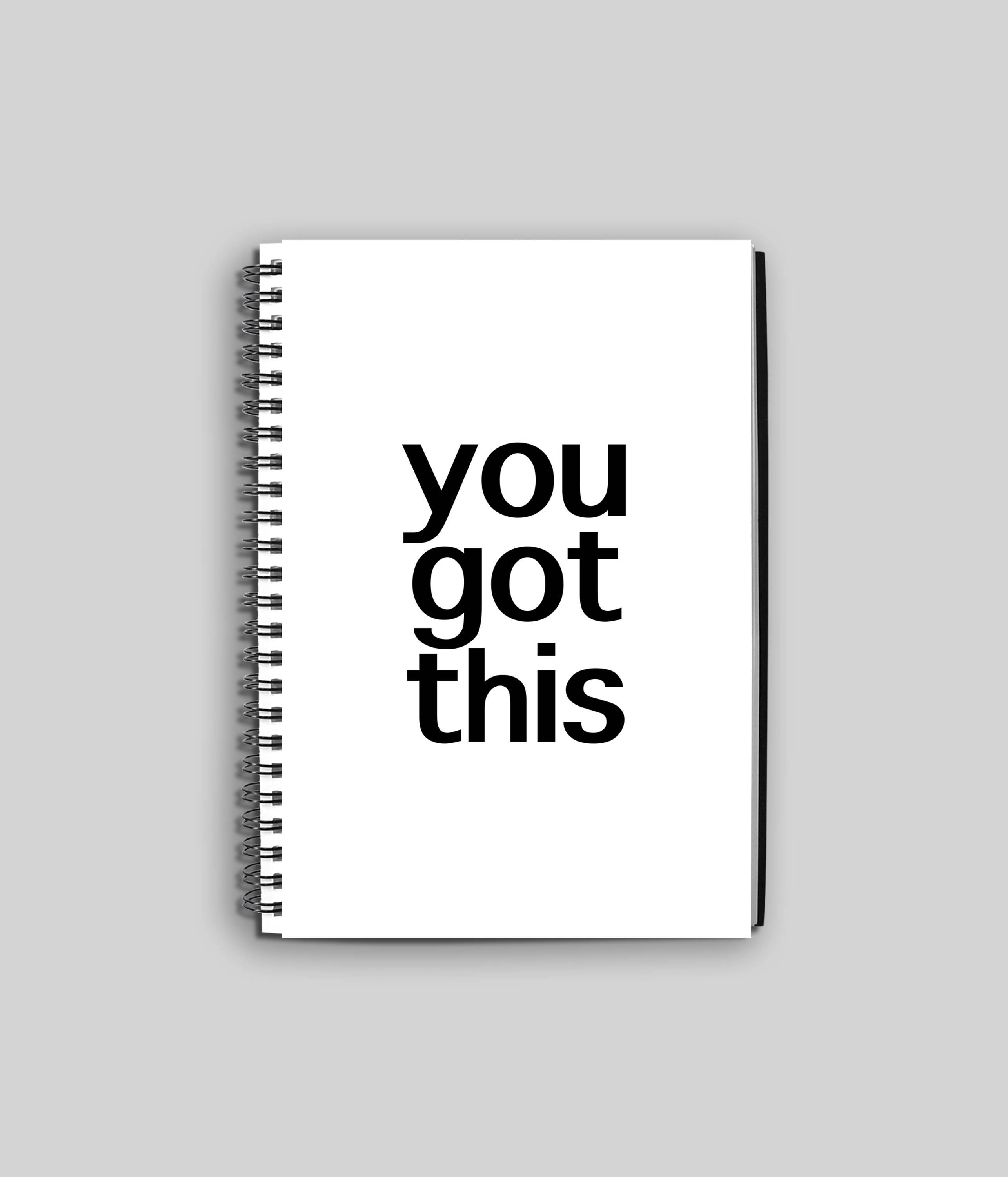 You Got This Notebook // Motivational Notebook // Quote Etsy
