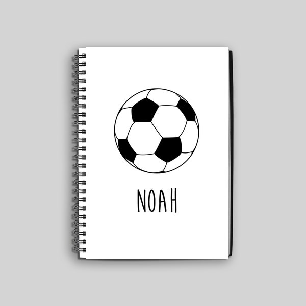 Soccer Ball Notebook // Personalized Soccer Notebook // Soccer Journal // Custom Notebook // Child's Diary // Child's Journal