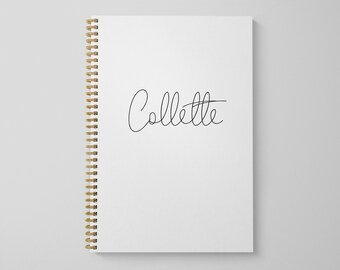 Personalized Custom Name Spiral Notebook, Personalized Name Journal, Name Diary, Custom Gift for Her, Personalized Diary, Cursive Name