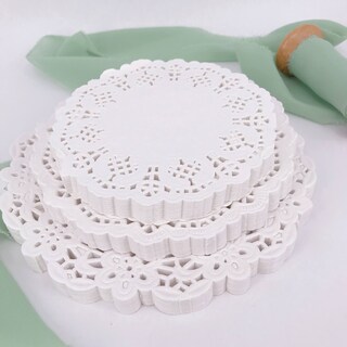 100 Centrini Di Carta Bianchi In Pizzo | Rotondi Per Alimenti | Tovagliette Decorativi Per Feste, Matrimoni, Compleanni E Fai Da Te