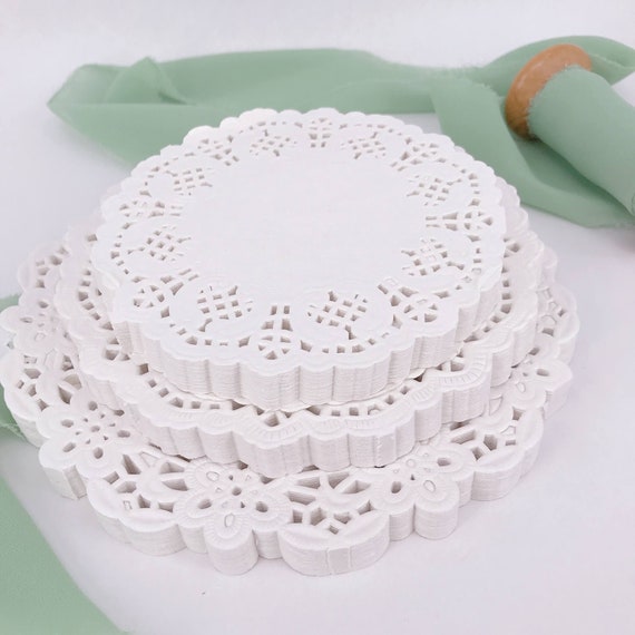 100 Centrini Di Carta Bianchi In Pizzo | Rotondi Per Alimenti | Tovagliette Decorativi Per Feste, Matrimoni, Compleanni E Fai Da Te