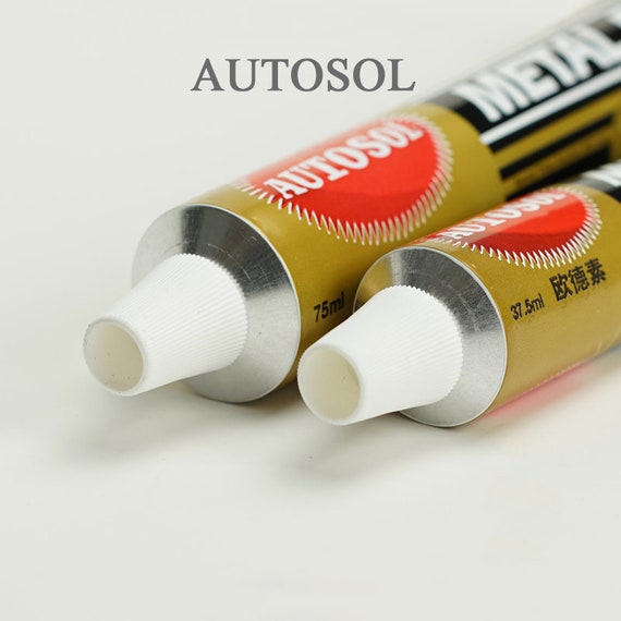 Autosol Metal Chrome Aluminum Polish Buffer with 3pc Drill Buff Kit - 3.5  Ounce Tube