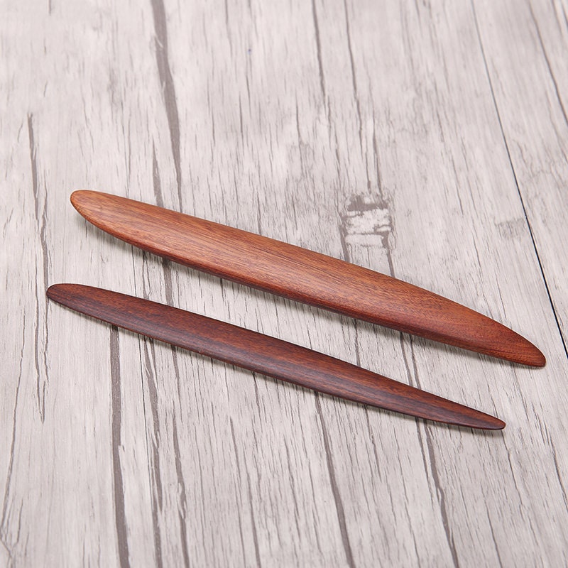 Leather Edge Slicker Burnishing Tool, Beech Wood 