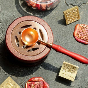 Forno di fusione retrò vintage stufa ceralacca fuochi d'artificio fuoco vernice cucchiaio cera fonditore regali matrimonio
