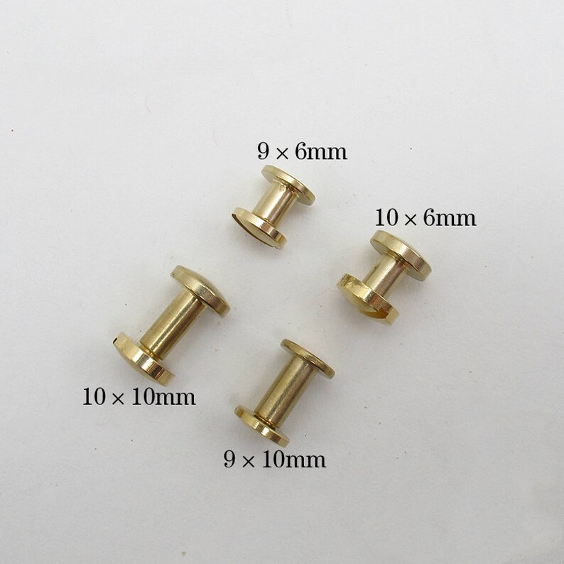 SEIWA 9mm/10mm Solid Brass Screw Snaps Rivet Hardware | Etsy