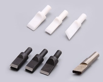Cuchillo giratorio de acero/cerámica, hoja de repuesto para tallar, tallar, cortar línea de prensa, herramienta de trabajo de cuero