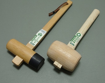Martillo de goma de madera japonés para manualidades de cuero, herramienta de mazo, artesanía artesanal, escultura de cuero artesanal, arte