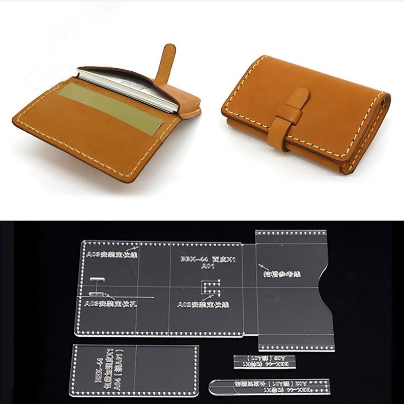 Leathercraft Card Holder Purse Mini bag Acrylic Template | Etsy