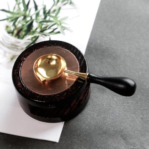 Sealing Wax Wooden Melting Furnace Tool with Wooden Handle Wax Spoon