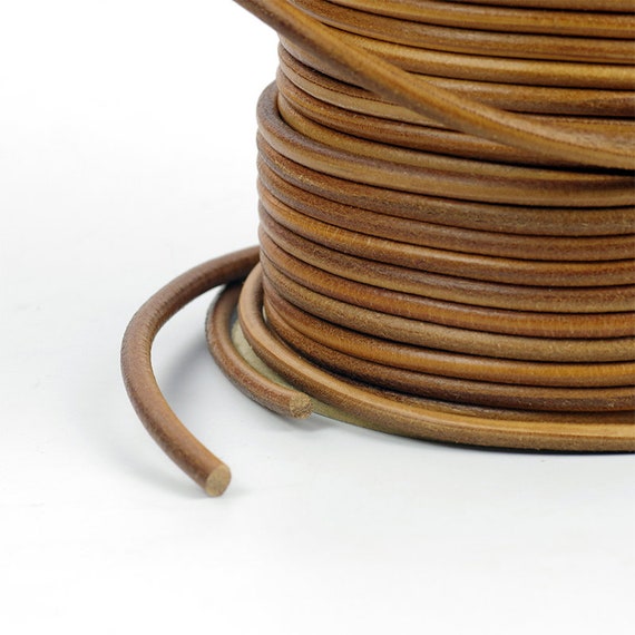 Leather Cord, Round 5mm/6mm Genuine Leather Leathercraft Handcraft Bracelet  Bag Handle Braid String Craft DIY 