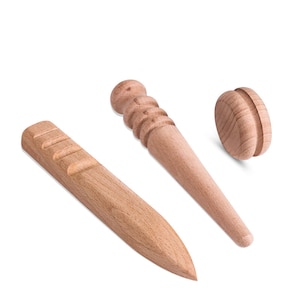 Edge Slicker Multi-Size Wood Burnisher Finisher Slicking Carving Embossing Moulding Leather Leathercraft Craft Tool