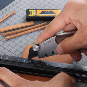 Leathercraft Utility Knife Skiving Cutter Cutting Edge Line Lama di ricambio Sharp Nattools Strumento artigianale per la lavorazione della pelle