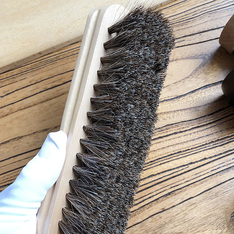 Horse Hair Brush Cleaning Polishing Care Treatment Brushing Etsy