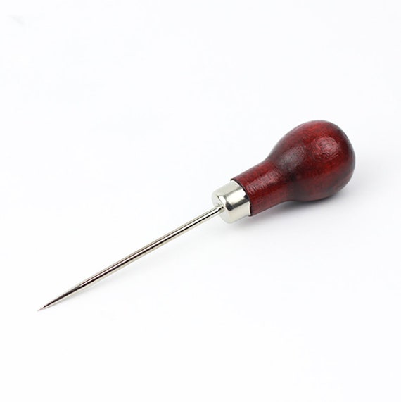 Leathercraft Wooden Awl Stitching Needle Felting Sewing Punching