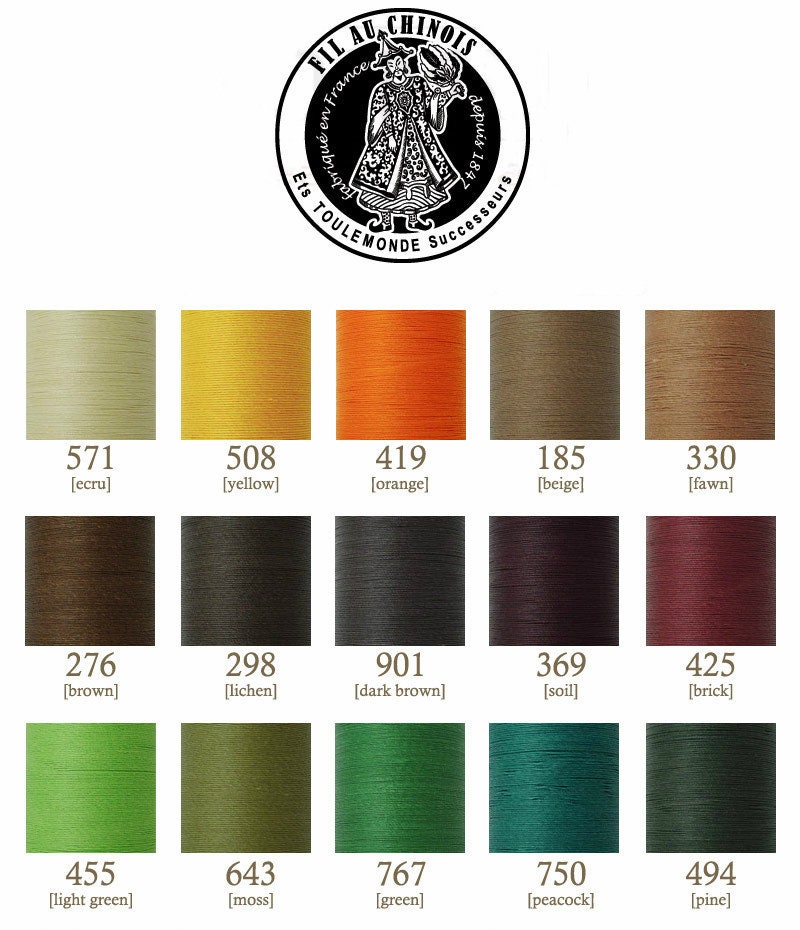 Fil Au Chinois Lin Cable, Waxed Linen Thread, Mauve (497