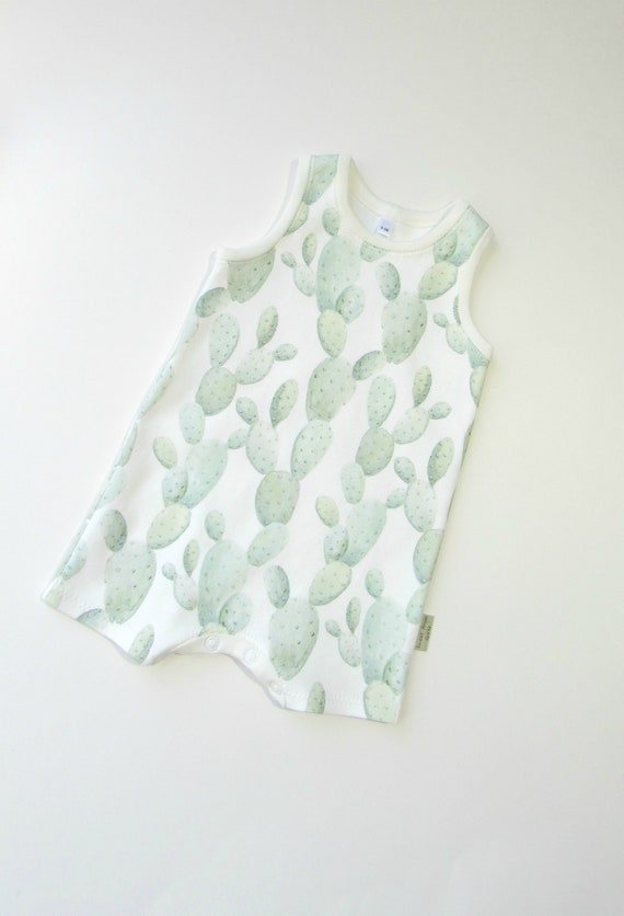 cactus romper baby