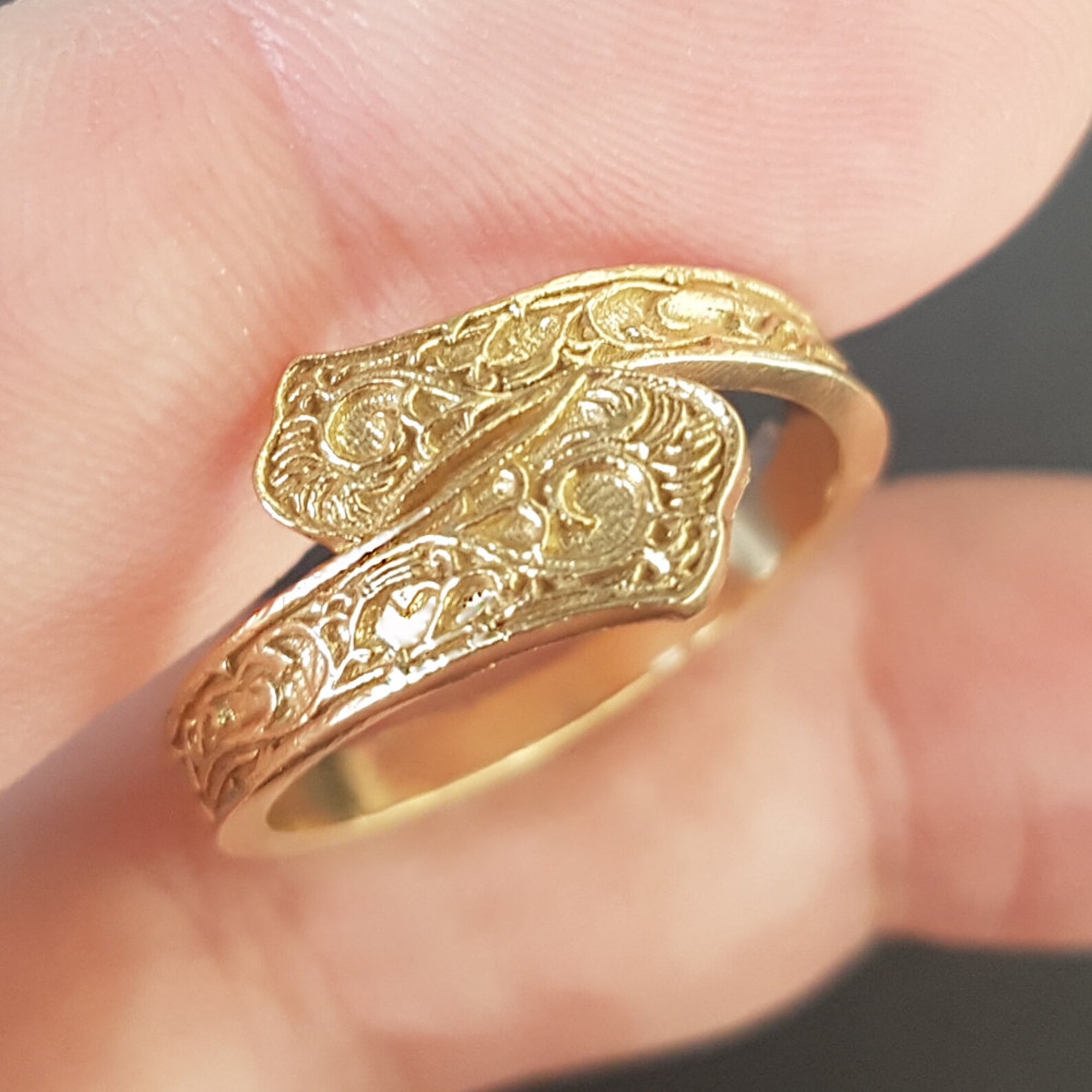 Ring of Reversal Dark Antiqued/Gold Coloured Solid Brass Etsy