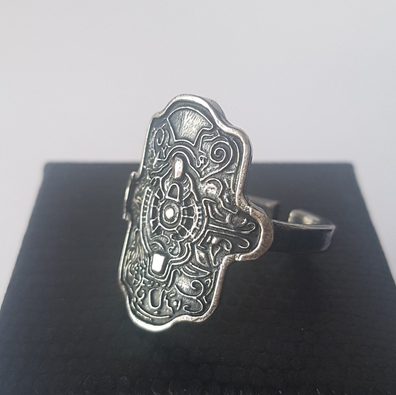 Ring of Steel Protection Dark Antiqued Solid Sterling Silver - Etsy Finland
