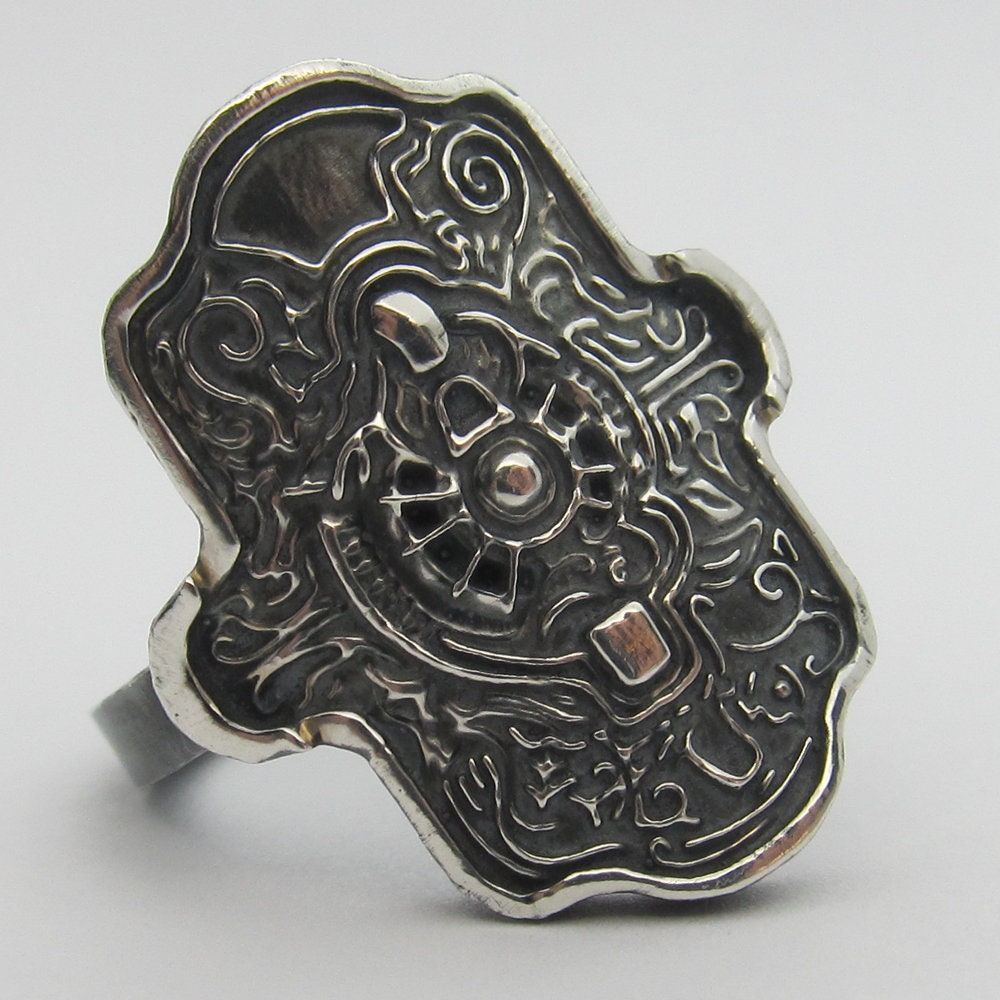 Ring of Steel Protection Dark Antiqued Solid Sterling Silver Etsy UK