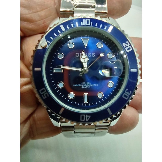 オレオ様オーダー Oruss 1853 Blue Face Date Watch - Etsy Israel