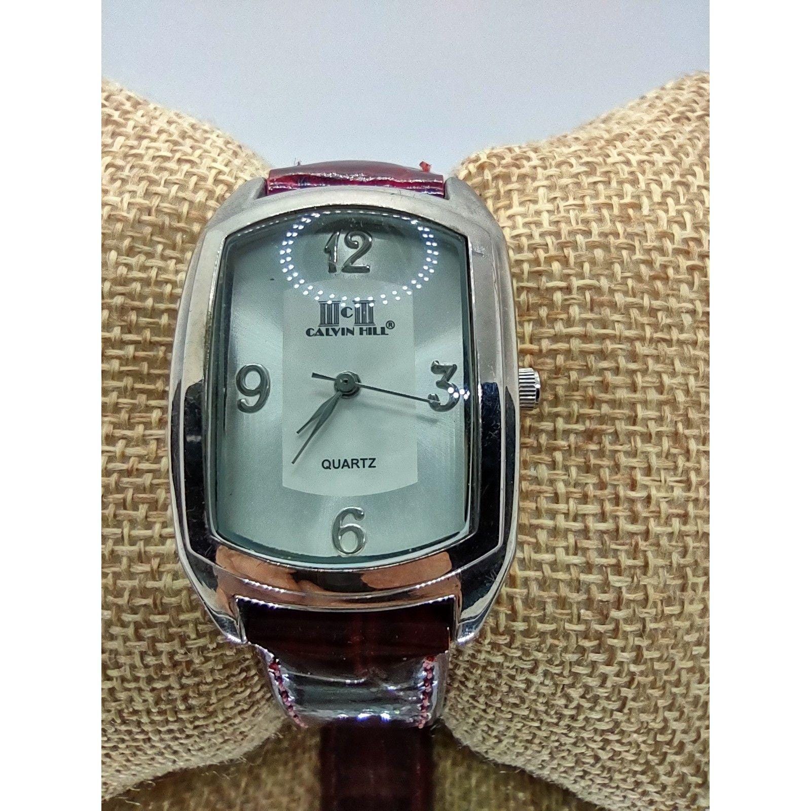 Beauriful Calvin Hill Ladies Two Tone Blue Dial Quartz Watch New Battery Runs CALVIN HILL Two Tone Quartz Analog Women main image 4